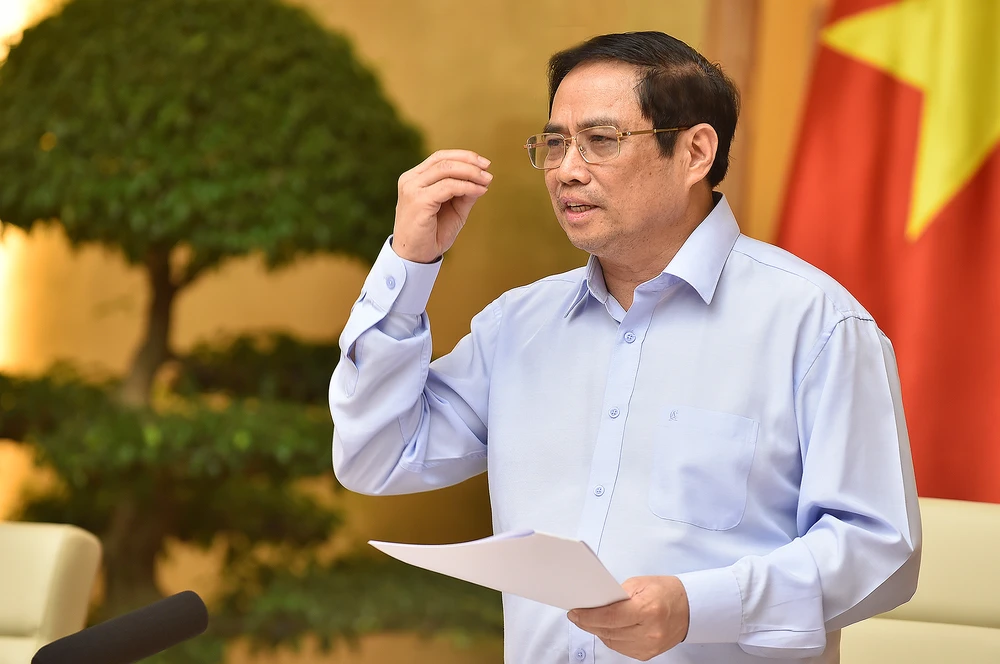 Thủ tướng Phạm Minh Chính làm Trưởng Ban chỉ đạo quốc gia phòng chống dịch Covid-19. Ảnh: VGP