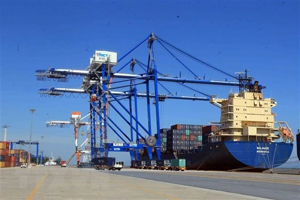 Container hàng hóa tại Cảng Hải Phòng. (Ảnh: An Đăng/TTXVN)
