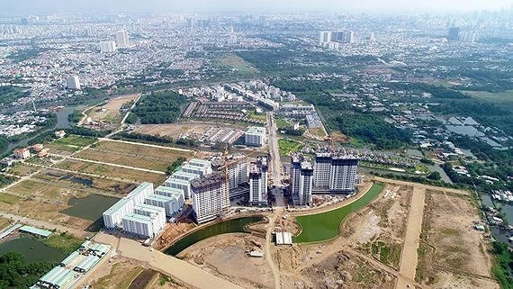 A real estate project carried out by Vietnamese firms in association with its Japanese partner in Binh Chanh District in Ho Chi Minh City. (Photo: SGGP)