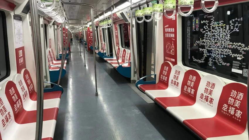 Subways in Beijing remain virtually deserted, although some businesses have reopened following an extended Lunar New Year declared after the coronavirus outbreak. (Photo by Tetsushi Takahashi)