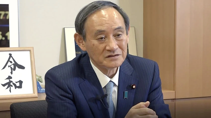 Ông Suga là ứng cử viên hàng đầu để kế nhiệm Thủ tướng Shinzo Abe. (Ảnh của Kaori Yuzawa)