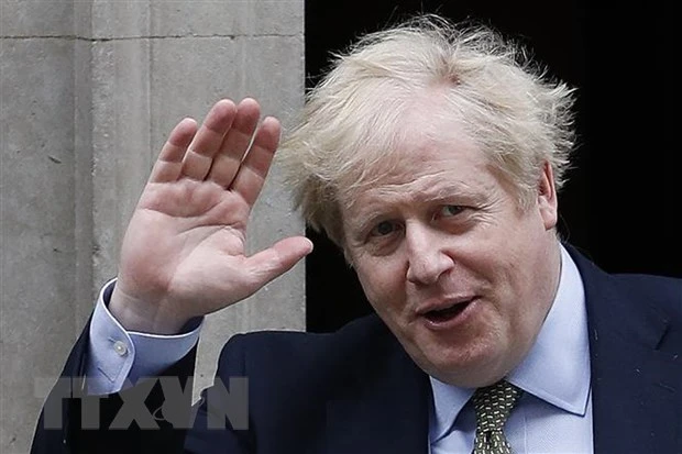 Thủ tướng Anh Boris Johnson tại Phố Downing ngày 18/3. (Ảnh: AFP/TTXVN)