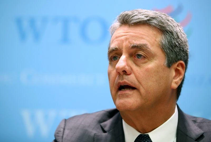 Tổng Giám đốc WTO Roberto Azevedo phát biểu trong một cuộc họp báo ở Geneva, Thụy Sĩ tháng 12/2019. (Ảnh: Reuters)