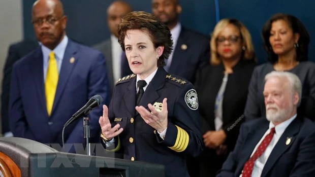 Bà Erika Shields, cảnh sát trưởng thành phố Atlanta. (Nguồn: AP)
