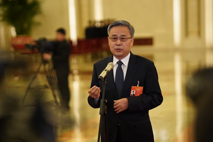 Guo Shuqing, Chủ tịch Ủy ban Quản lý Ngân hàng và Bảo hiểm Trung Quốc Ảnh: VCG