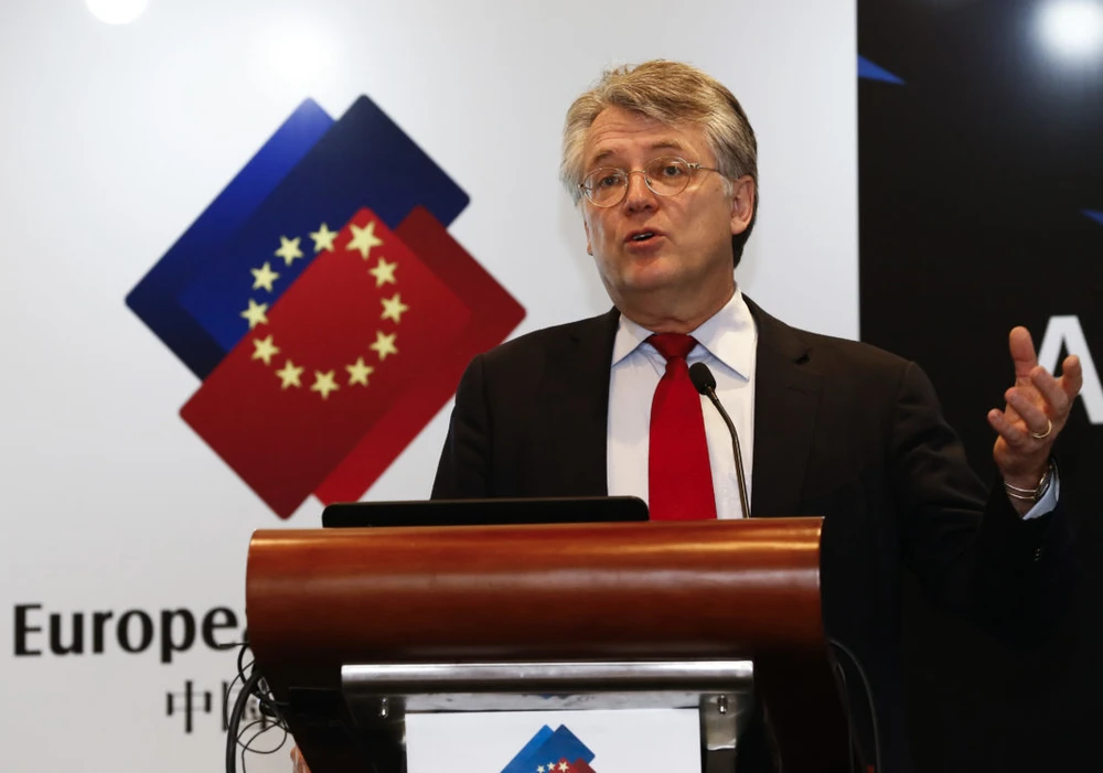 Joerg Wuttke, chủ tịch Phòng Thương mại EU tại Trung Quốc Ảnh: EPA/ROLEX DELA PENA