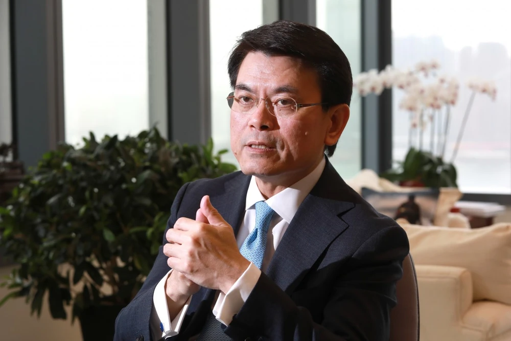 Người đứng đầu Thương mại và Phát triển Kinh tế Hồng Kông, Edward Yau. Ảnh: May Tse
