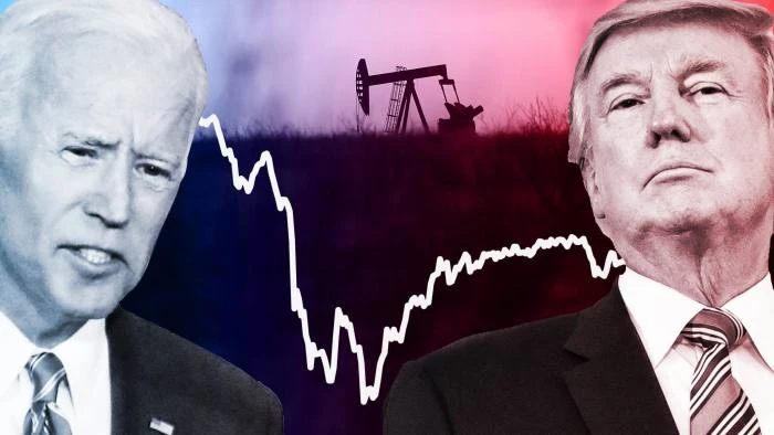 Donald Trump and Joe Biden would both seek to usher in changes to the US energy sector in the next four years that will have nuanced effects on the price of crude oil, analysts say. © FT montage; Getty Images; Reuters
