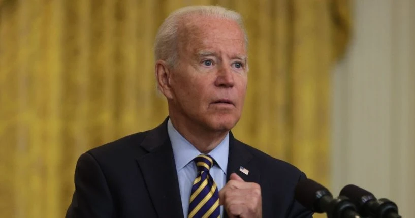 Tổng thống Joe Biden nói về việc Mỹ rút quân khỏi Afghanistan trong cuộc họp báo ngày 8/7 tại Nhà Trắng. (Hình ảnh Alex Wong / Getty)