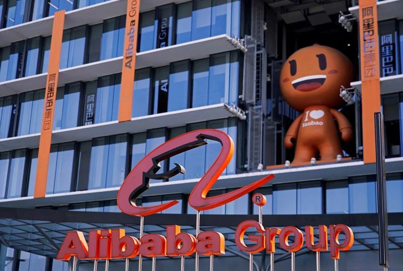 Logo Alibaba tại trụ sở công ty này ở Hàng Châu, Trung Quốc - Ảnh: Reuters.