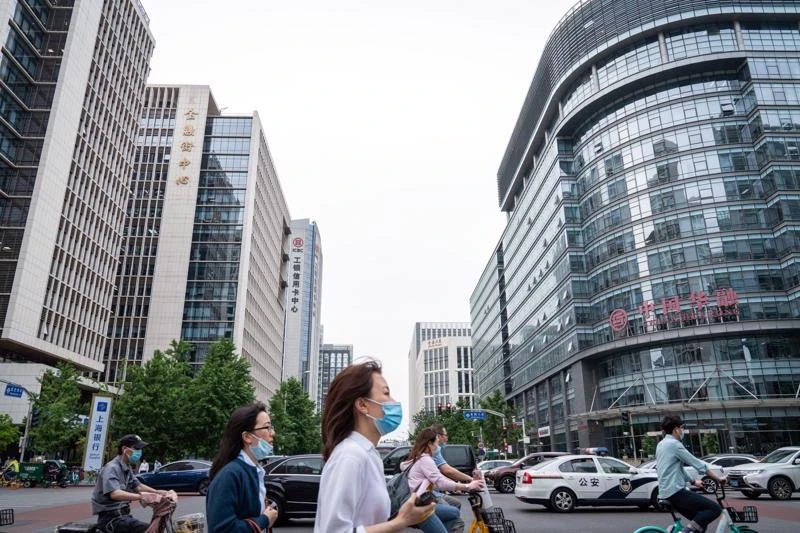 Trụ sở công ty quản lý nợ xấu Huarong ở Bắc Kinh, Trung Quốc - Ảnh: Bloomberg.