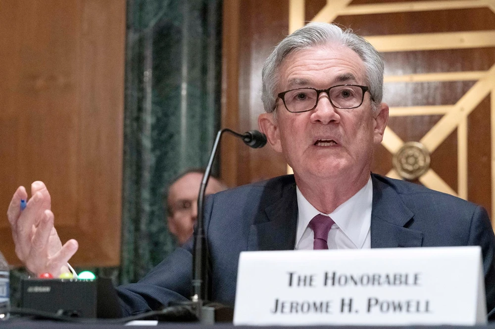 Chủ tịch Cục Dự trữ Liên bang Jerome Powell cho rằng Mỹ nên tiếp tục kỳ vọng lạm phát cao trong những tháng tới do COVID-19. Ảnh AP / Jose Luis Magana