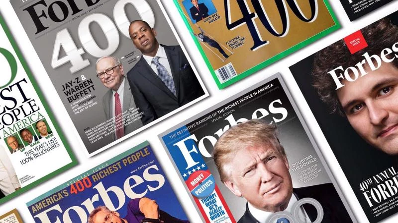 Tạp chí Forbes kỷ niệm 40 năm công bố danh sách Forbes 400 vào năm 2021 - Ảnh: Forbes