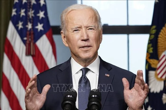Tổng thống Mỹ Joe Biden phát biểu tại Washington, DC, Mỹ. Ảnh: AFP/TTXVN