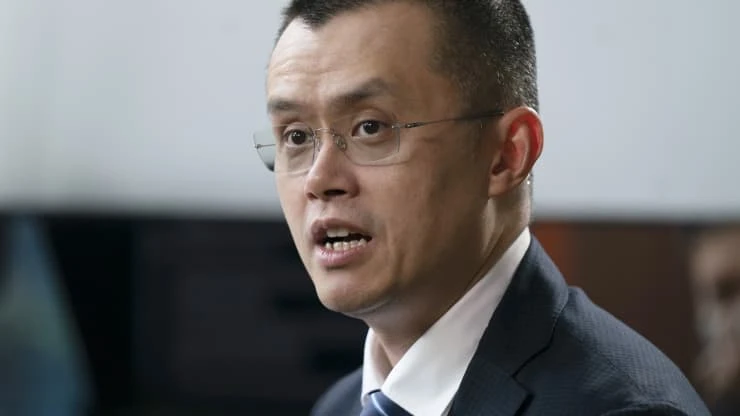 Zhao Changpeng, CEO kiêm nhà sáng lập của Binance, phát biểu trong một cuộc phỏng vấn tại Singapore vào ngày 19-11-2021.