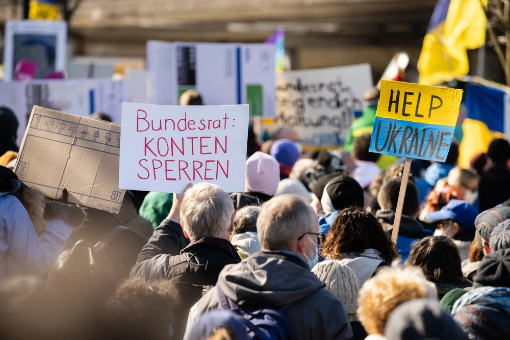 Một cuộc biểu tình hòa bình ở Bern, Đức vào 26-2 do tình hình xung đột ở Ukraine.