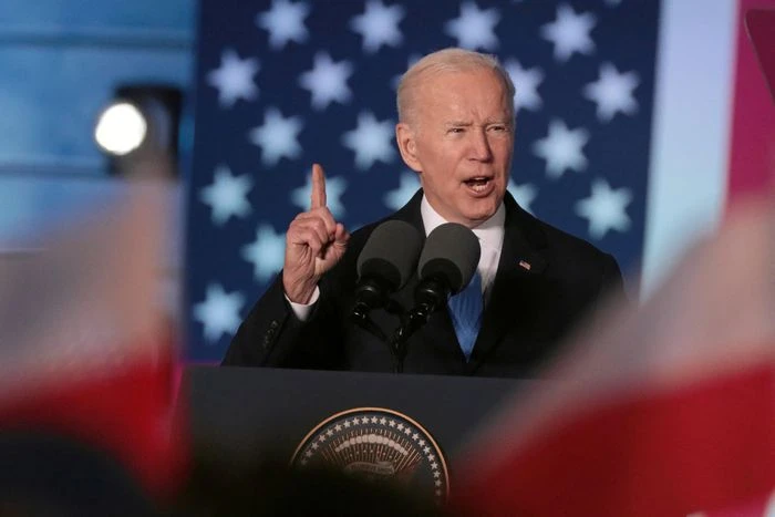 Tổng thống Joe Biden phát biểu tại Warsaw, Ba Lan ngày 26/3. Ảnh: Reuters.