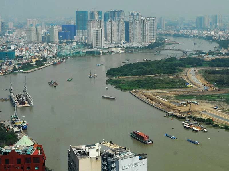 A section of the Saigon River.
