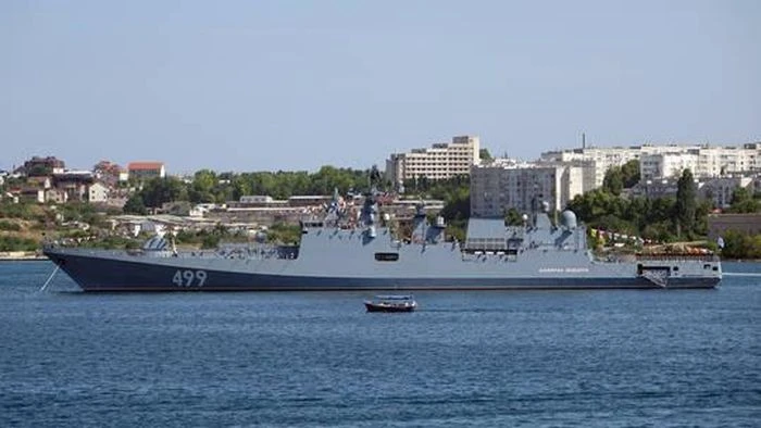 Tàu chiến "Đô đốc Makarov" của Hạm đội Biển Đen Nga ngoài khơi Sevastopol, Crimea. Ảnh: Getty Images