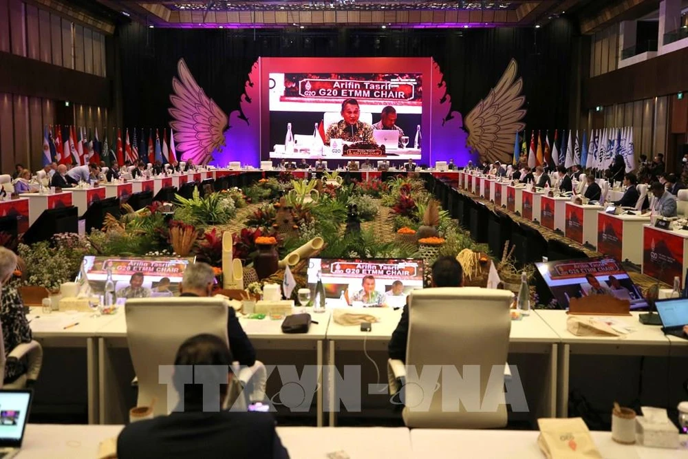 Cuộc họp các quan chức cấp cao Nhóm Các nền kinh tế phát triển và mới nổi hàng đầu thế giới (G20) tại Bali (Indonesia). Ảnh: AFP/TTXVN