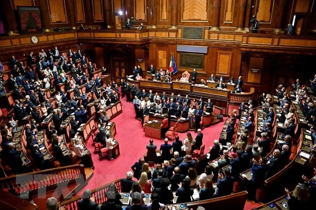 Toàn cảnh một phiên họp Thượng viện Italy ở thủ đô Rome. (Ảnh: AFP/ TTXVN)