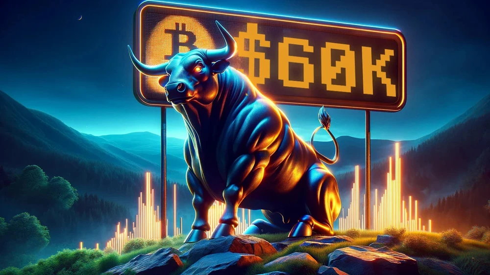 Bitcoin phá vỡ rào cản 60.000 USD, sắp xếp hạng cao hơn Meta theo giá trị thị trường