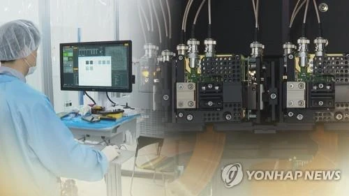 Hình ảnh máy tính tạo ra thiết bị bán dẫn do Yonhap News TV cung cấp. (Ảnh: Yonhap)