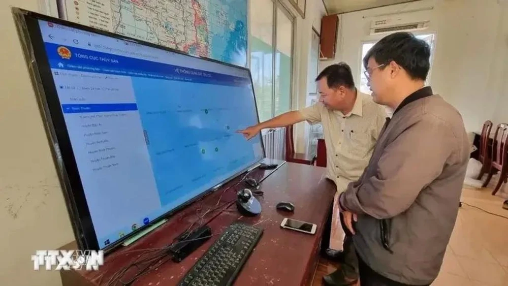 Fishing vessels' operation is closely monitored.__Photo: VNA