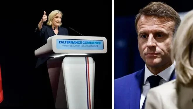Đảng cực hữu National Rally của Marine Le Pen đã dẫn đầu trong vòng bỏ phiếu đầu tiên. Ảnh: Alamy
