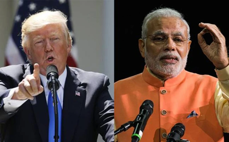 Tổng thống Mỹ Donald Trump và Thủ tướng Ấn Độ Narenra Modi. (Nguồn: India Today)