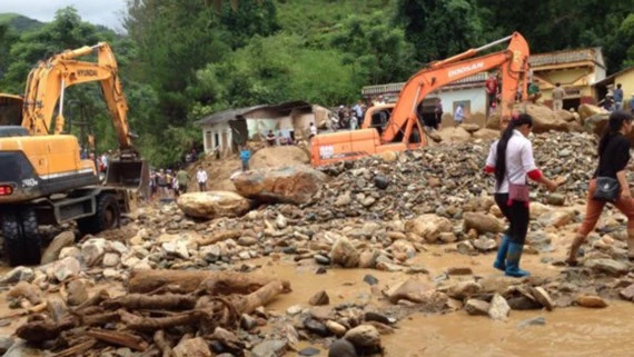 Mưa lũ mấy ngày qua ở Mù Cang Chải, tỉnh Yên Bái gây thiệt hại nặng nề 