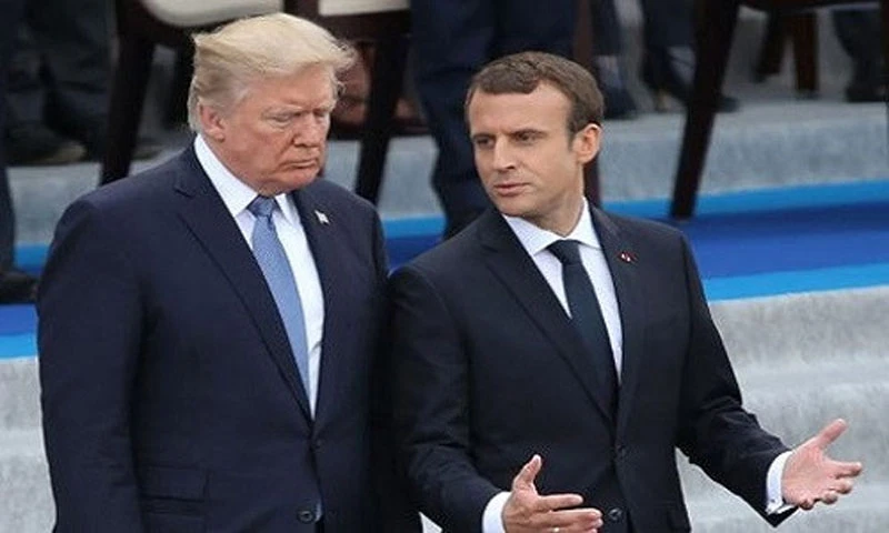 Tổng thống Pháp Macron đang có chuyến thăm Mỹ. Ảnh: UPI.