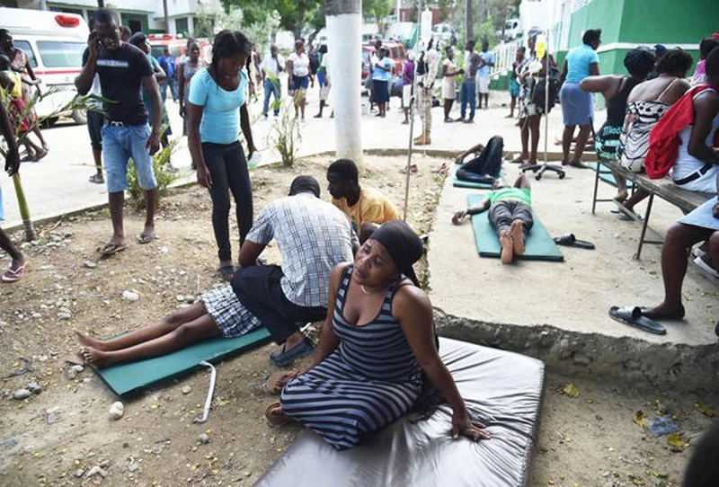 Động đất tại Haiti đã để lại nhiều thiệt hại cả về người và của. (Nguồn: Daily Express)