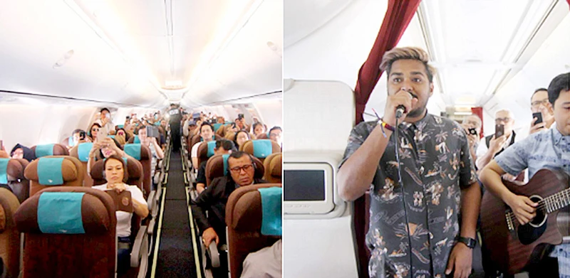 Hàng không Indonesia mang nhạc sống lên máy bay