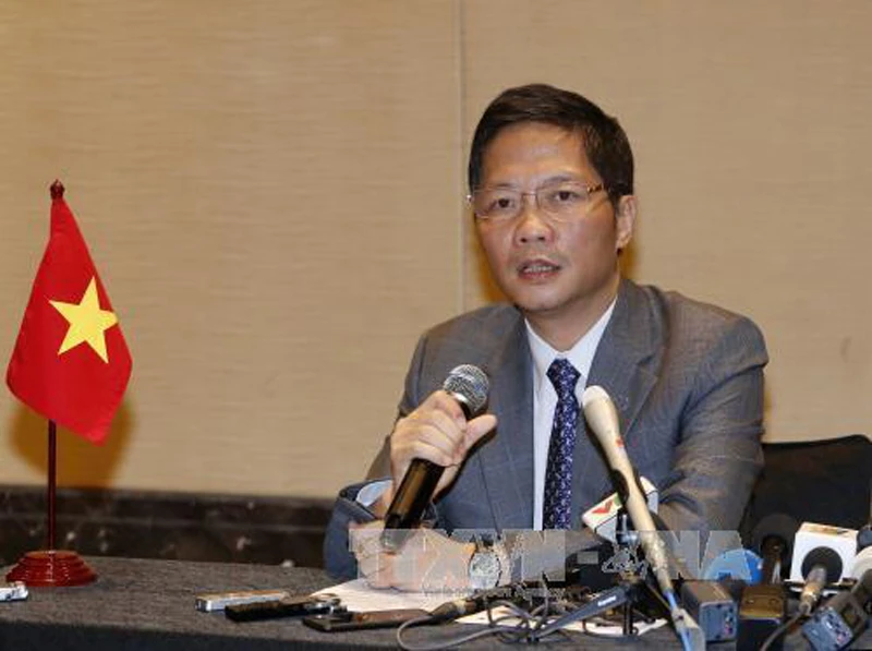Bộ trưởng Bộ Công Thương Trần Tuấn Anh dẫn đầu đoàn Việt Nam tham dự cuộc họp. Ảnh: TTXVN