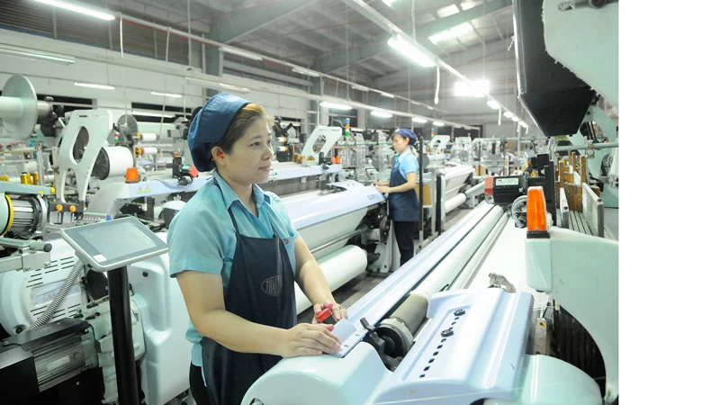 Dệt xuất khẩu tại Công ty Thái Tuấn Ảnh: CAO THĂNG
