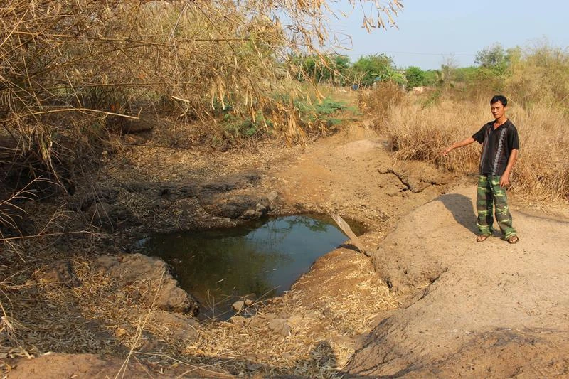 Mùa khô khiến sông hồ tại tỉnh Bình Phước cạn nước