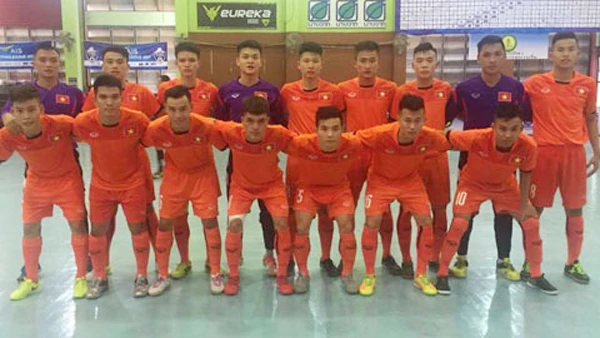 Chiều nay, tuyển futsal U20 Việt Nam có trận đấu giao hữu thứ 2 gặp futsal U20 Trung Quốc. Ảnh: T.L