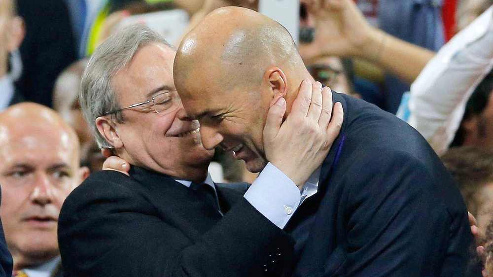 Chủ tịch Perez muốn giữ HLV Zidane đến 2020.