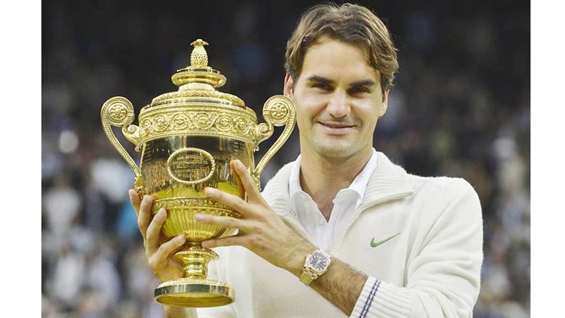 Roger Federer với danh hiệu Wimbledon thứ 8