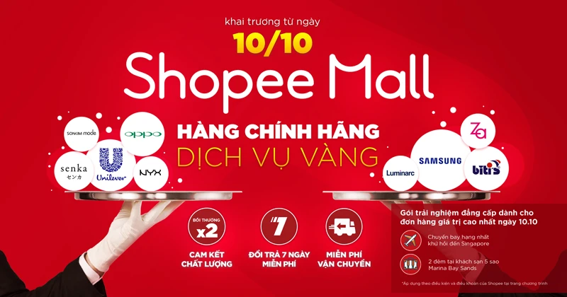 Chính thức ra mắt “Shopee Mall” từ ngày 10-10