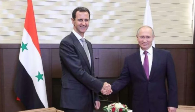 Tổng thống Bashar al-Assad và Tổng thống Vladimir Putin trong cuộc gặp ở Sochi 