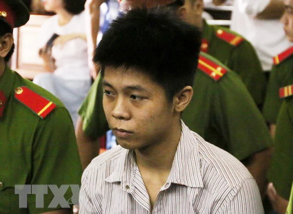 Bị cáo Nguyễn Hữu Tình tại phiên tòa. Ảnh: TTXVN