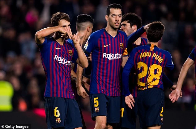 Các cầu thủ Barcelona giành quyền vào vòng 1/8 Cúp Nhà vua Tây Ban Nha