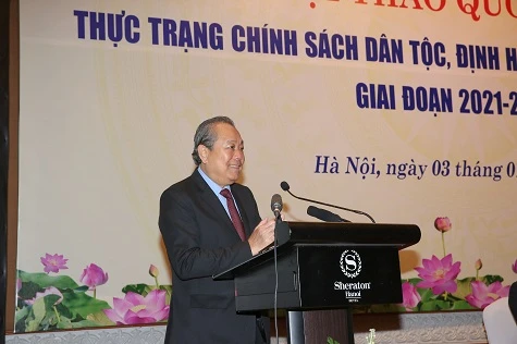 Phó Thủ tướng Thường trực Chính phủ Trương Hòa Bình phát biểu tại Hội thảo - Ảnh: VGP