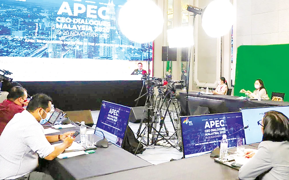 Hội nghị Đối thoại doanh nhân APEC diễn ra theo hình thức trực tuyến