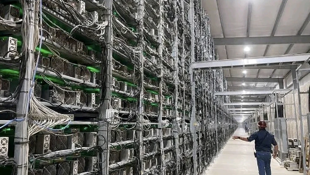 Cơ sở khai thác bitcoin Whinstone ở TP Rockdale, bang Texas (Mỹ)