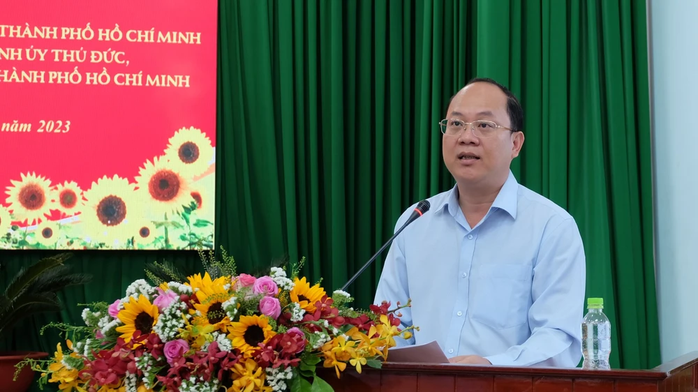 Phó Bí thư Thành ủy TPHCM Nguyễn Hồ Hải phát biểu chỉ đạo tại hội nghị giao ban