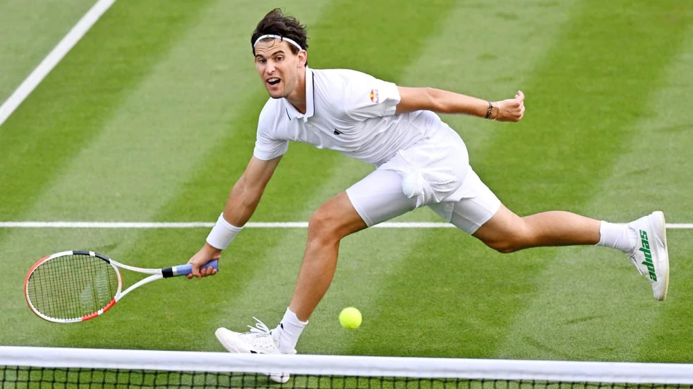 Tay vợt Dominic Thiem có thể hài lòng khi rời giải đấu Wimbledon 2023