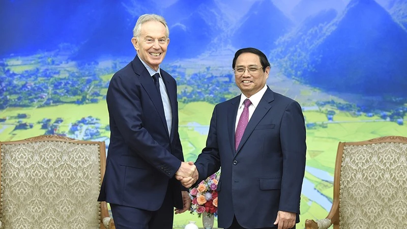 Thủ tướng Phạm Minh Chính tiếp ông Tony Blair, cựu Thủ tướng Anh